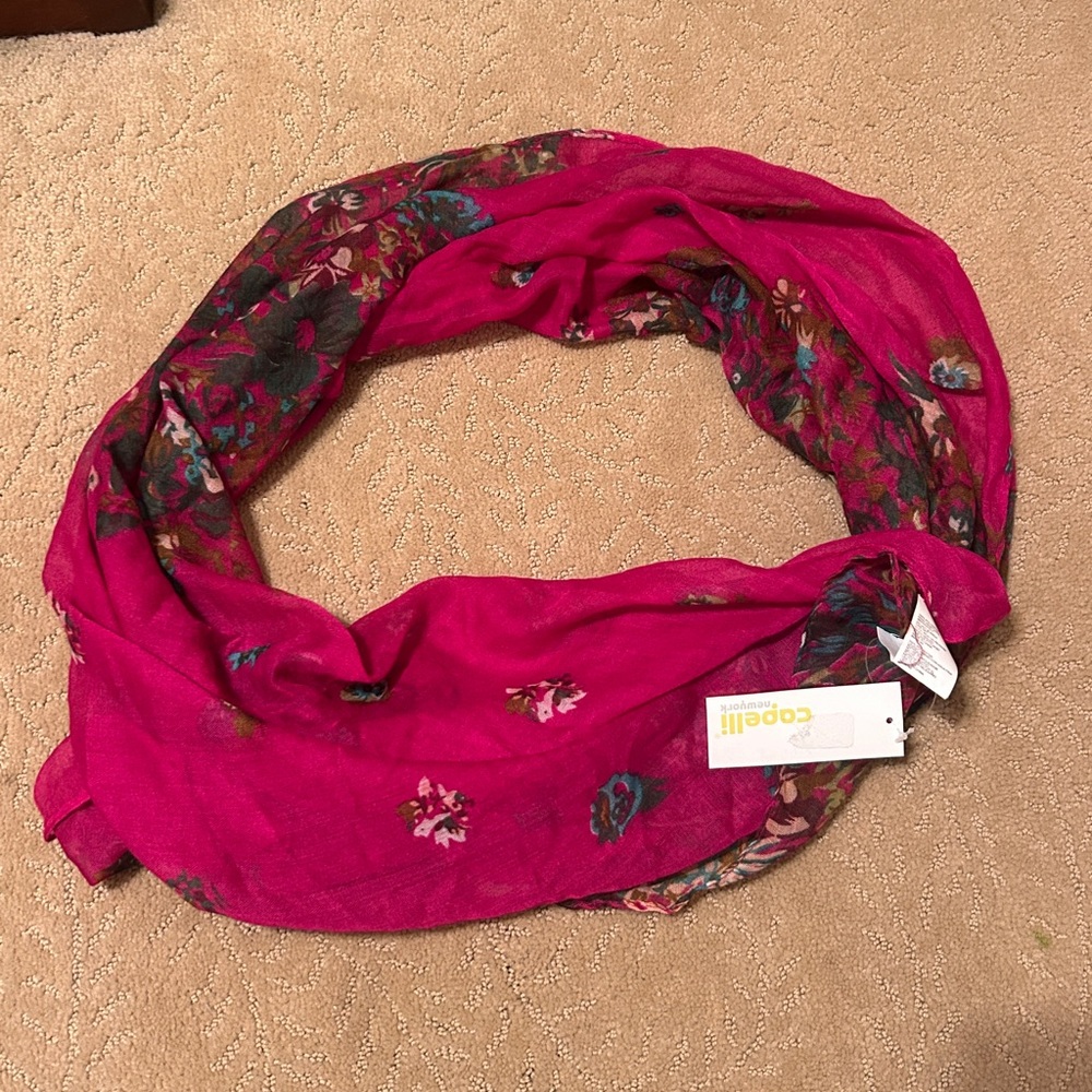 NWT Floral Pink Lightweight Scarf